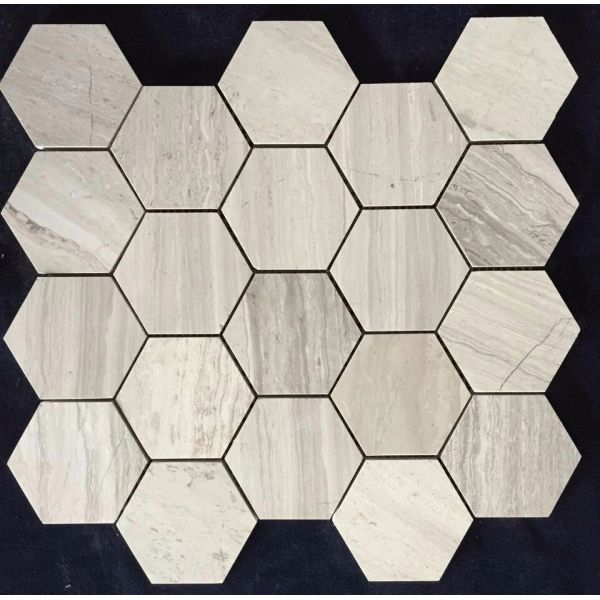 Grey Marble Mosaic Tile Modern Design Pattern / Various Color Optional