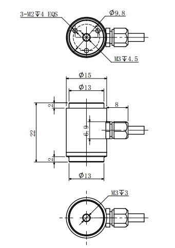 Fibos FA402 High Precision 50kg Mini Force Sensor For Machine Manufacturing