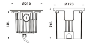 No Glare CREE COB LED Depth Illuminant Underground Light With Die - Casting Aluminum