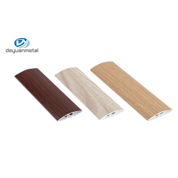 Wood Grain 6063 Aluminium Floor Edge Trim For Threshold Decoration