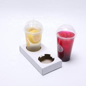China Disposable 2 Cups Pack Kraft Cup Holder Tray For Every Kinds Of Beverage To Takeaway wholesale