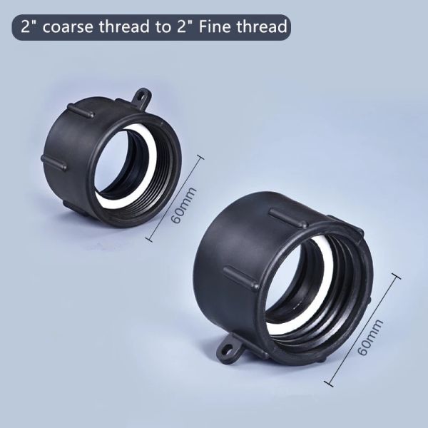 Round PP Durable IBC Tank Adapter S60*6 Coarse Thread To 20MM Fine Thread Thicken Water Tank Fittings