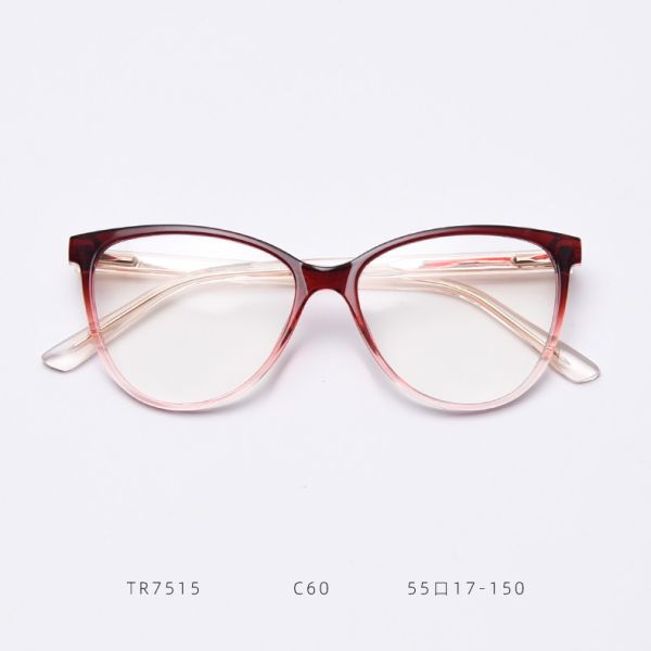 Spring Europe America Large Cat Eye TR90 Material Glasses Flat Mirror Female Myopia