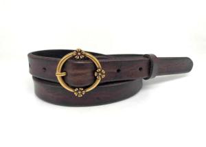 China Vintage Pin Buckle 130cm Women Brown Leather Belts wholesale