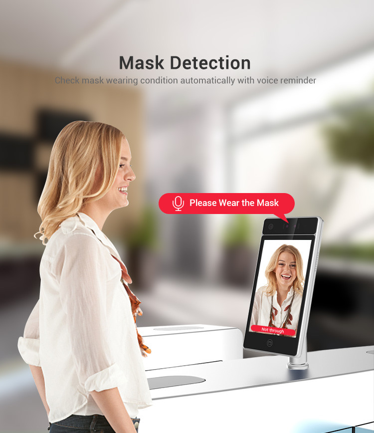 WIFI 0.3m - 1.5m Face Detection Device , 10.1 inch Face Recognition Scanner