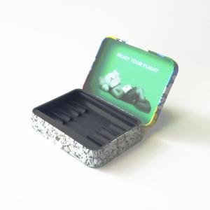 China Rectangular Child Resistant Tin Box With Matte Finish wholesale