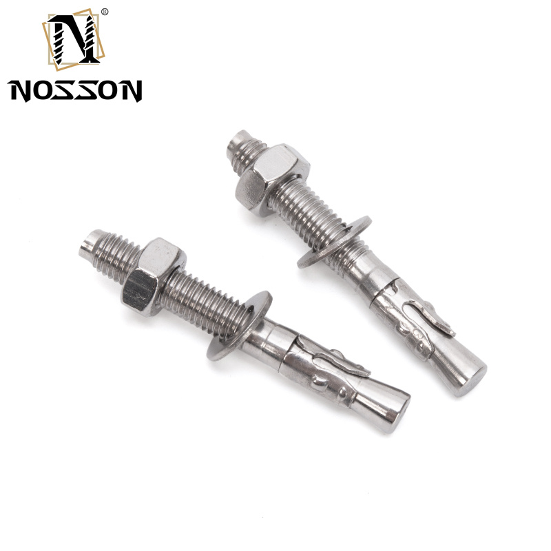 Extended Double Head Bolt Threaded Rod System of Measurement Stainless Steel Wall Threading Screw and Nut Set M6 M8 M16