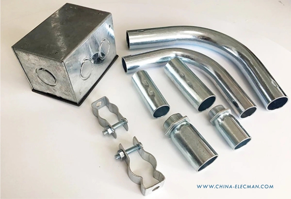 IEC 61386 Steel Electrical Conduit Junction Box Welded Outside Electrical Junction Box