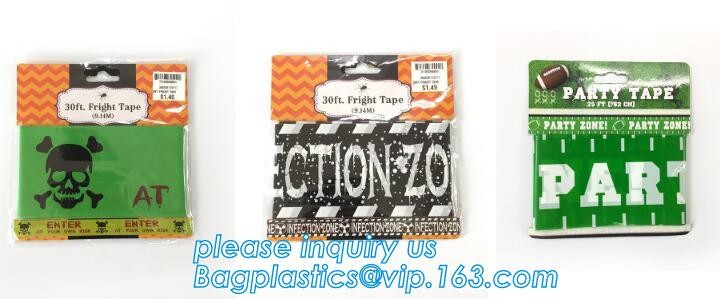Caution Tape Halloween Red and White Banner Tape,EPI manufacturer in low price Halloween Caution Tape bagplastics packag