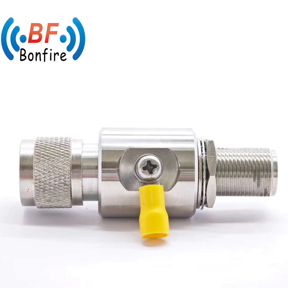 Quality Assurance DC-6000MHz UHF Coaxial Lightning RF Arrestor Pl259 Female to So239 Female Bulkhead Lightning Surge Protector
