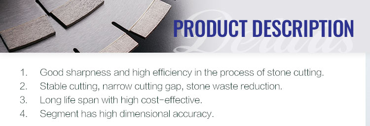 Diamond Segment Blade for Gangsaw Machine Cutting of Marble and Soft Granite Blocks