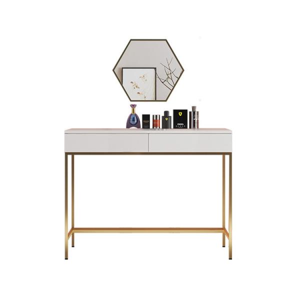 Quality Luxury White Modern Wood Dresser Nordic Style Two Drawers With Mirror for sale