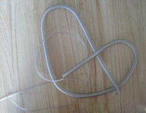 Hot sale clear stainless steel wire inside long spring cord coil tether without accessory