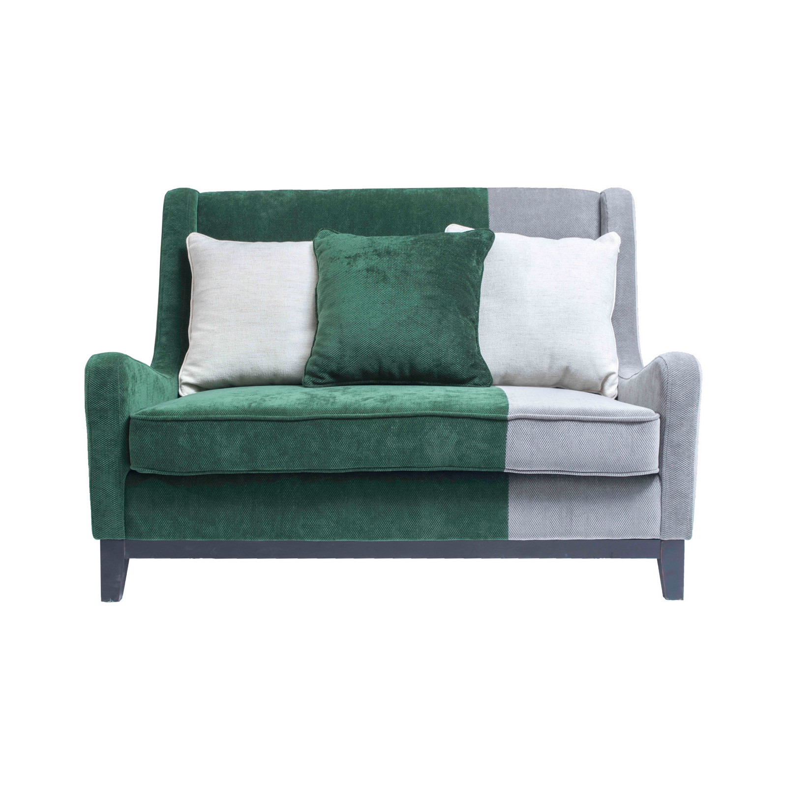 Lobby Sofa Set of European leisure style Fabric upholstered sofa chairs used wood in white painting