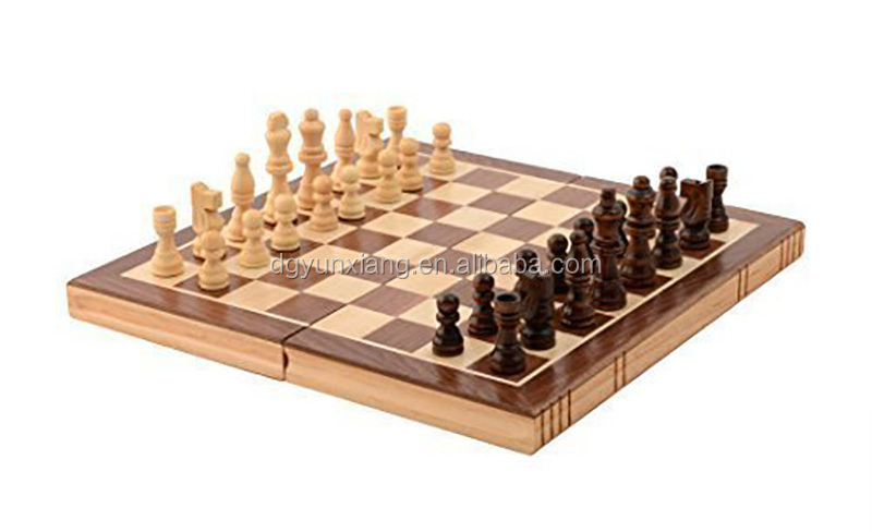 International wooden chess board