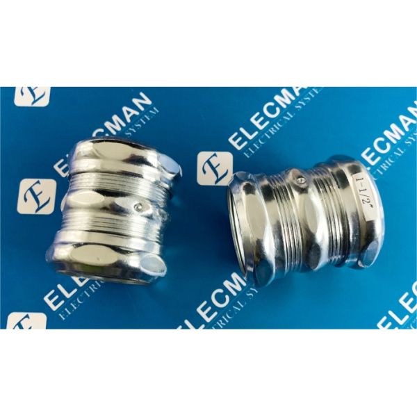 Steel EMT Coupling Compression Type 1-1/2 Inch