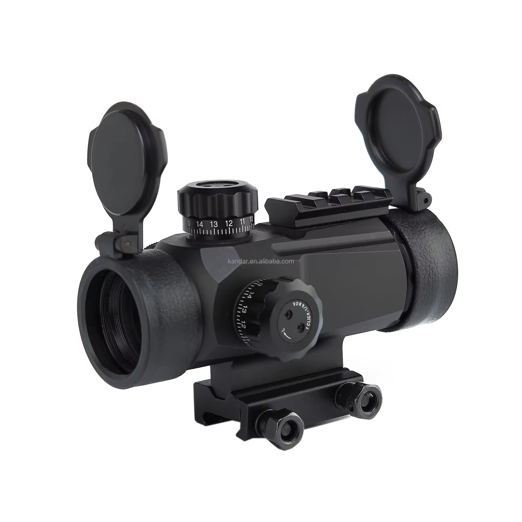 35mm Objective Lens Diameter 1x35 Red Dot Sight with 4 Reticle Patterns and Flip Covers
