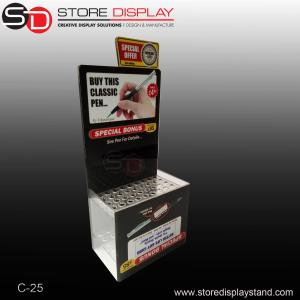 China Colorful pens Acrylic counter top display/table display for show pens wholesale