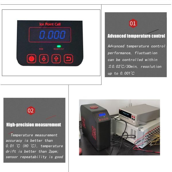 Zero celsius Temperature Thermostat With LED Display for lab or industrial usage Black