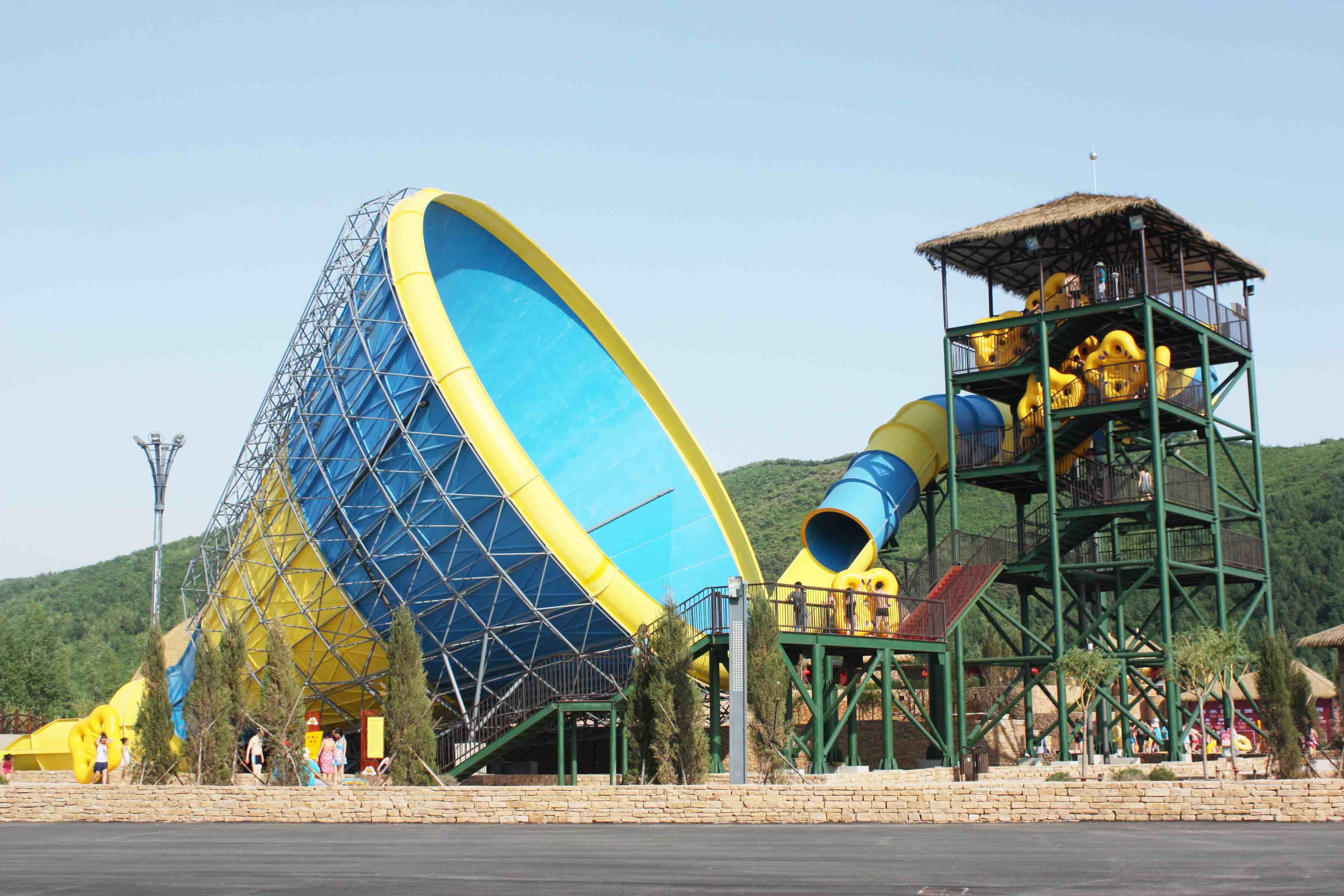 Tornado fiberglass water pool slides for adult , swimming pool slides