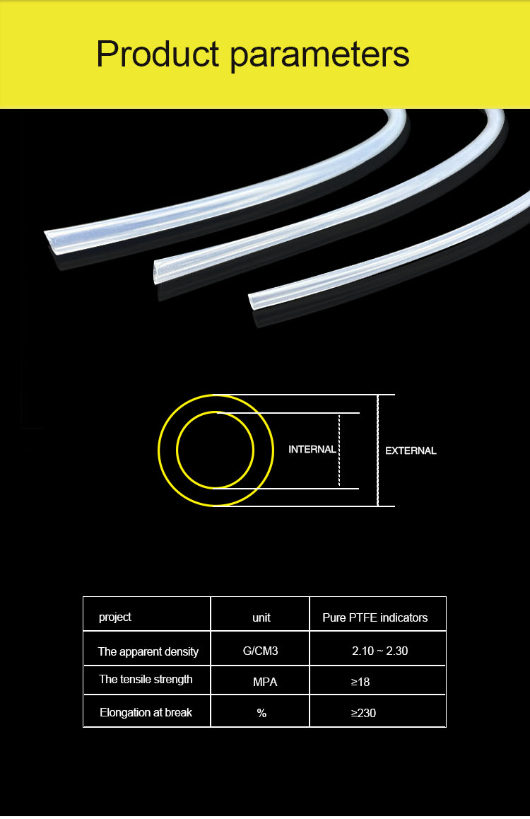 Wholesale Stock Machine Method Molding 4mm ptfe tubing Flexible Extruded for Medical Applications ptfe tubing fittings