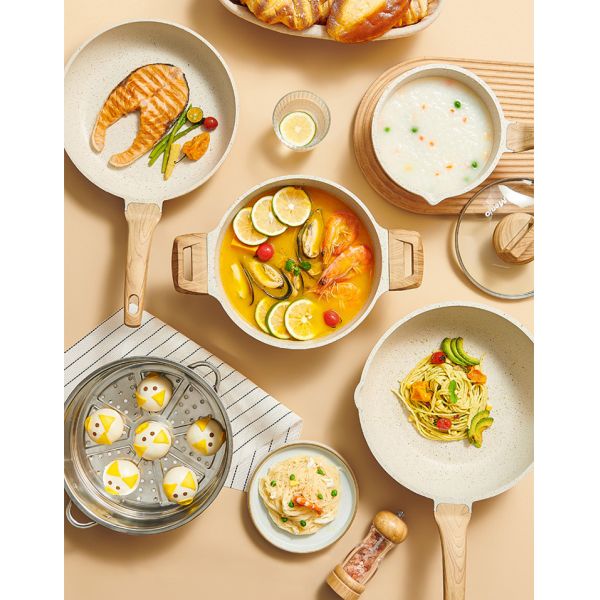Multifunction 3pcs Aluminum Cooking Cookware Pot Set Non Stick Kitchen Ware Cookware Set