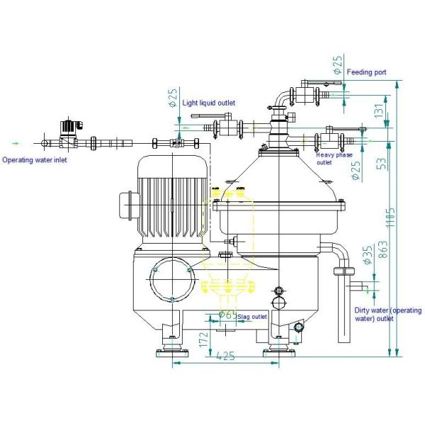 High Speed Disc Stack Centrifuge for Cold Pressed Coconut Oil Extraction