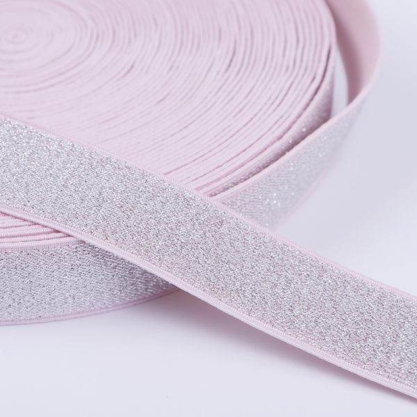 Nylon Metalic Lurex Elastic Webbing Band For Girl