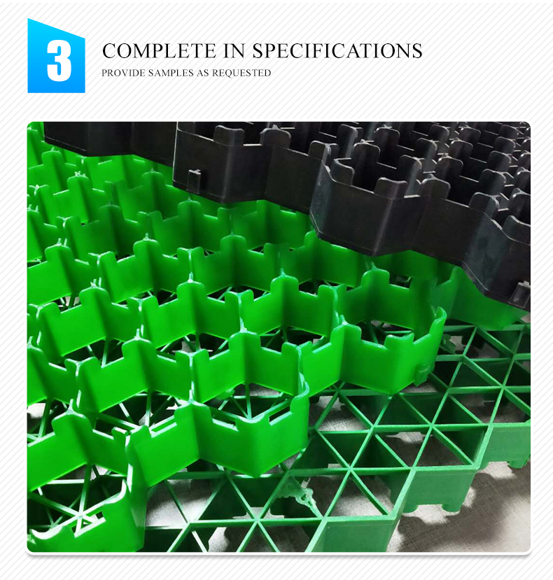 HDPE Plastic Planting Grass Paver Grid for Parking Lot and Driveway at 500mm Length