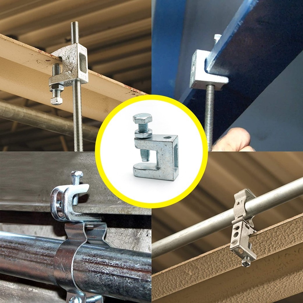 Heavy Duty Cast Malleable Iron Beam Clamp C Clamp for Strut Channel Support System