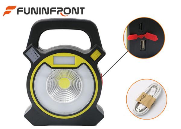 Quality 3 Light Source COB Portable Spotlight USB Rechargeable 6 Modes for Outdoor Work for sale