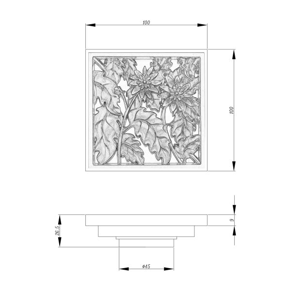 DL-20132 Brass Floor Drain