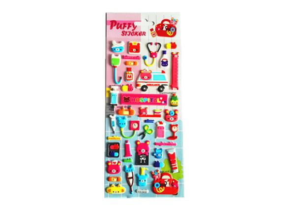 Quality Multiple Styles 3D Puffy Stickers Water Resistance Strong Viscosity for sale