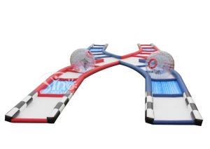 China Best clear PVC inflatable human hamster ball game set with track from China inflatable manufacturer wholesale