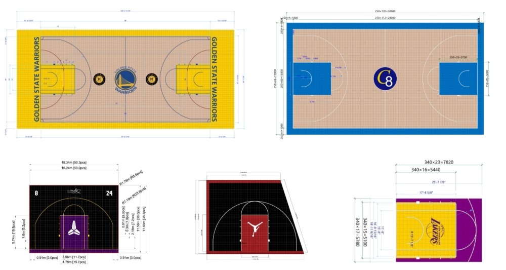 Volleyball Fiba Basketball Court Mat Flooring Indoor Outdoor Sport Tiles