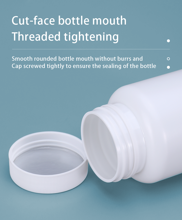 112ml Small Round HDPE Plastic Bottle Container With Children Safety Cap White Advantage