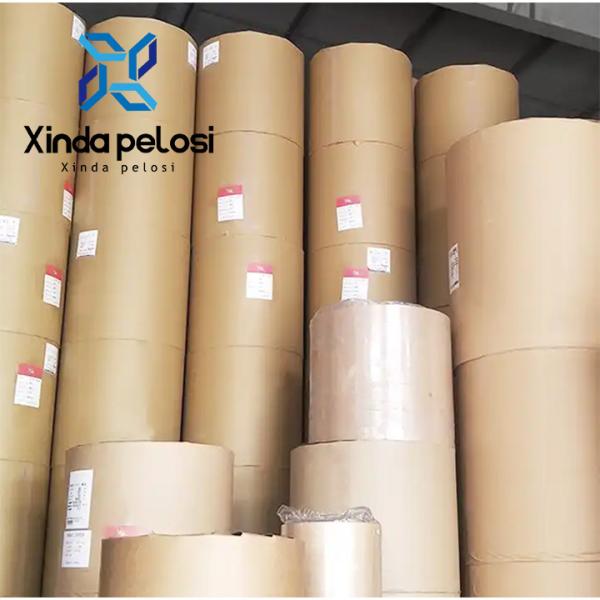 Quality UV Coating Wood Pulp Paper Kraft Paper Jumbo Roll Matt Lamination for sale