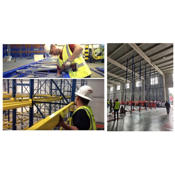 Safe Loading And Retrieval Push Back Racking Storage System