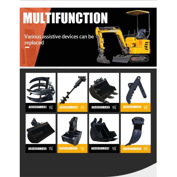 Mini excavator 1600kg operating weight, Kubota engine