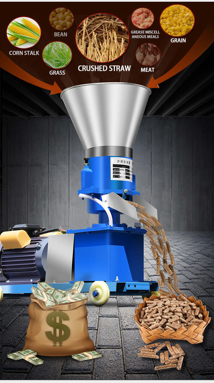 Grass Chaff Cutter Machine Simple Operation Poultry Feed Grinder Machine