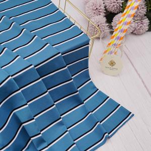 China Summer Mercerized Cotton Fabric 200g 170cm Breathable Striped Shirt Material wholesale