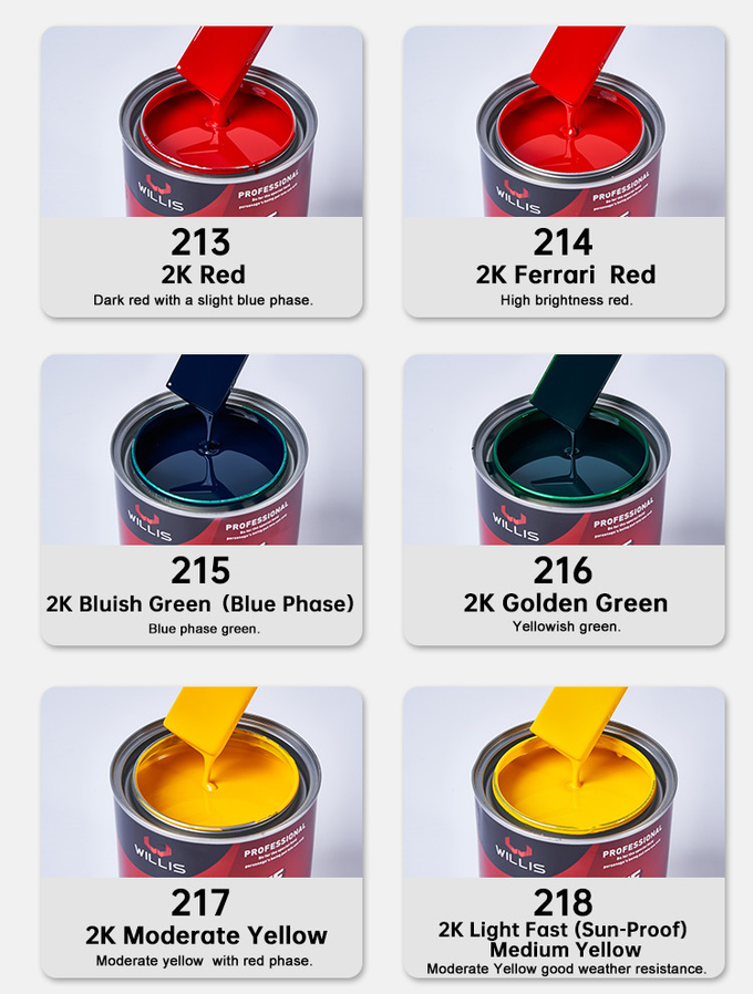 Quick Drying 2K Solid Auto Body Metal Filler Deep Emerald Green Flat Black 2k Spray Paint 2k Topcoat 9