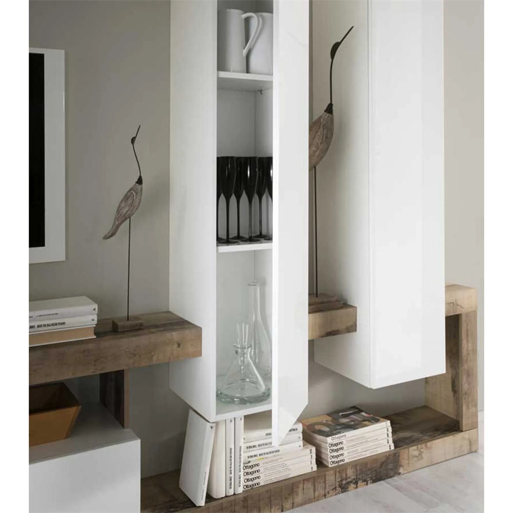 Customized Living Room Wood Furniture Easy Assembled Wooden Tv Unit With Storage