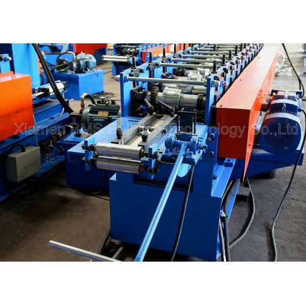 1.5 - 2.0 Thickness Shelf Bracket Roll Forming Machine With Servo Feeding Device