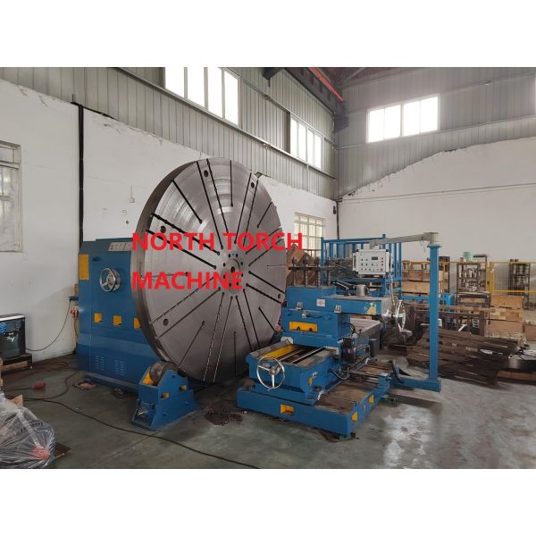 Flange Turning Facing Horizontal Lathe For Machining 5000 Mm Diameter Flywheel