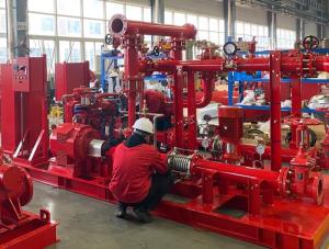 China UL / NFPA20 Skid Mounted Fire Pump Package 300GPM Ductile Cast Iron Materials wholesale