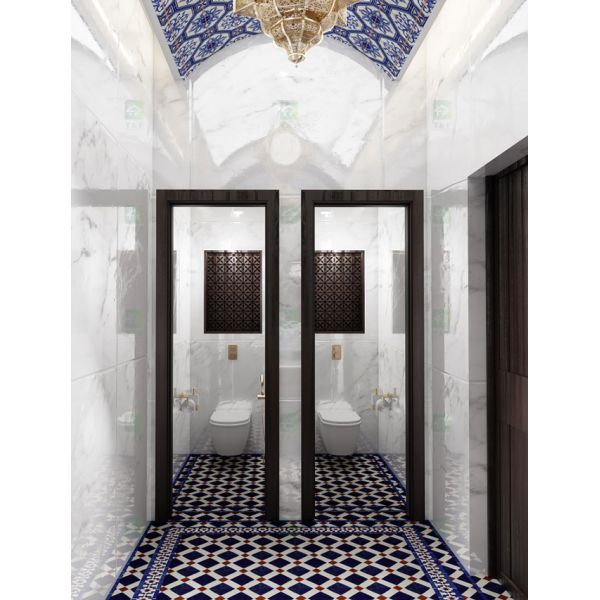 Handmade Square Interior Waterjet Medallions Patterns Marble Stone Floor Tile