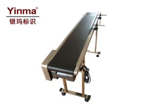 Flat Belt Conveyor / Belt Conveyor Machine Adjustable Transfer Speed With Adding Baffle