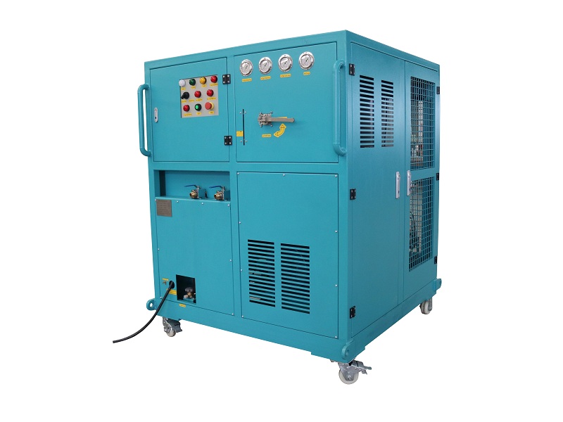 Waste Recycling Refrigerant Recovery Machine 25HP Oil Less Ac Recovery System