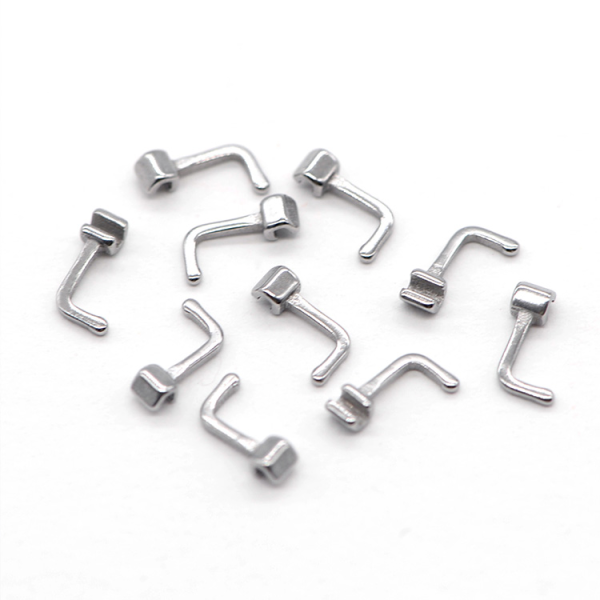 Crimpable Orthodontic Hook with 90 Degree Bending Left and Right Configuration 10 pcs/pk for Elastic Chains
